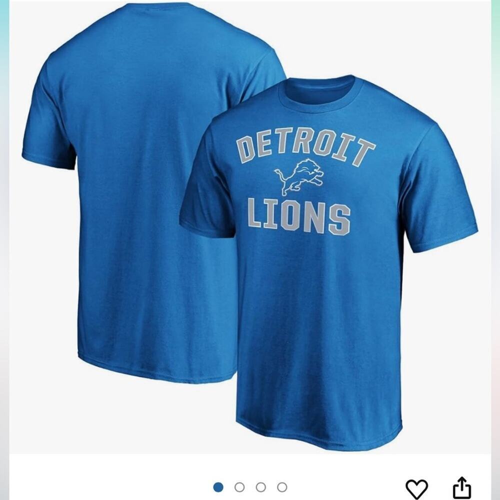 NFL Detroit Lions Youth Boys Blue T-Shirt City Wide Arch Logo‎ Size 5-6